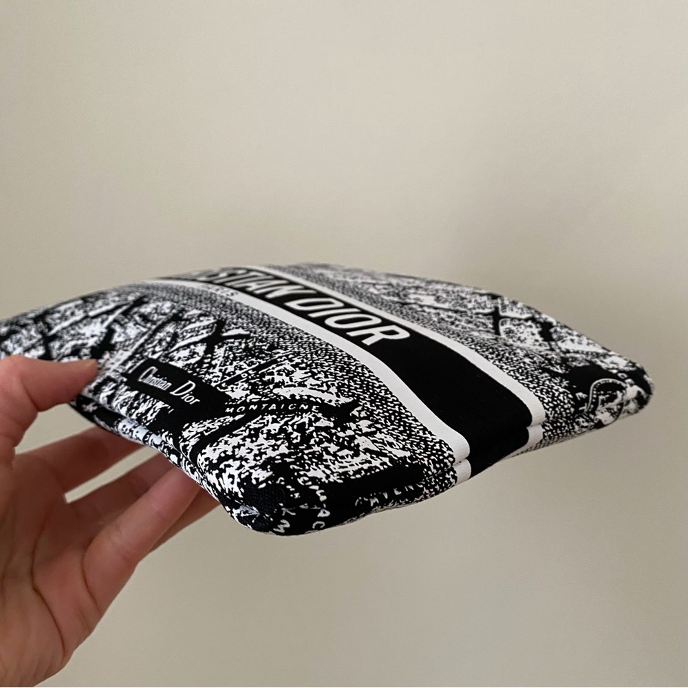 Brand New Christian Dior Black White Paris Map Print Cosmetic Bag Makeup Pouch - Picture 4 of 12
